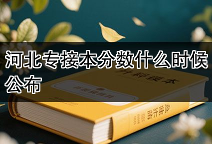 河北专接本分数什么时候公布