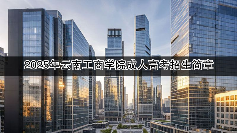 2025年云南工商学院成人高考招生简章