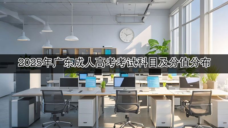 2025年广东成人高考考试科目及分值分布
