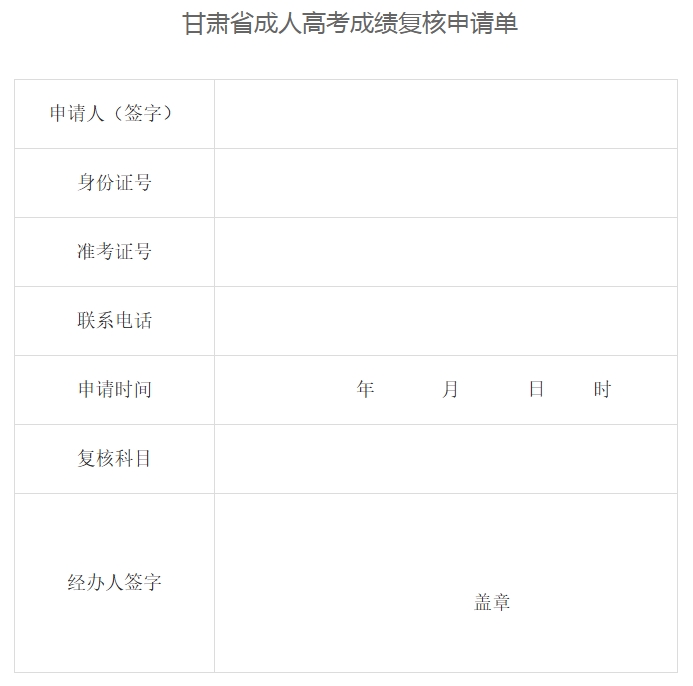 2024年甘肃省成人高考成绩查询公告