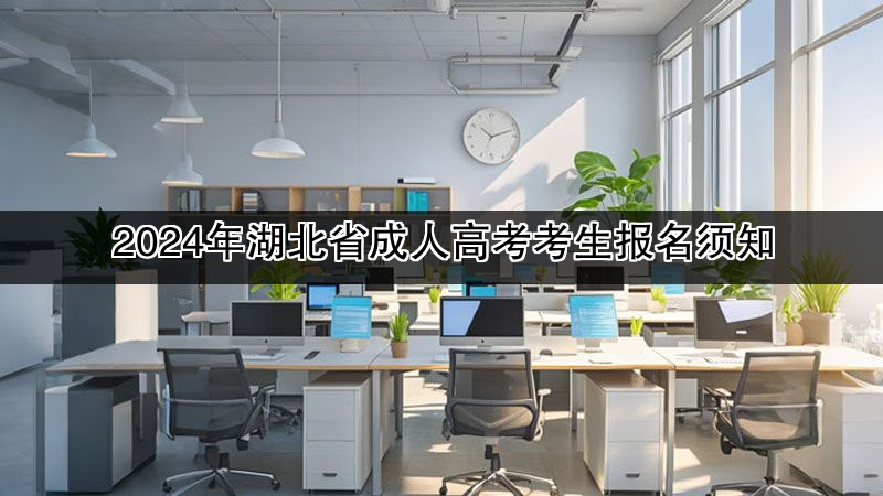 2024年湖北省成人高考考生报名须知