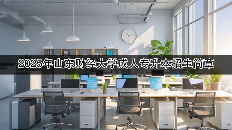 2025年山东财经大学成人专升本招生简章