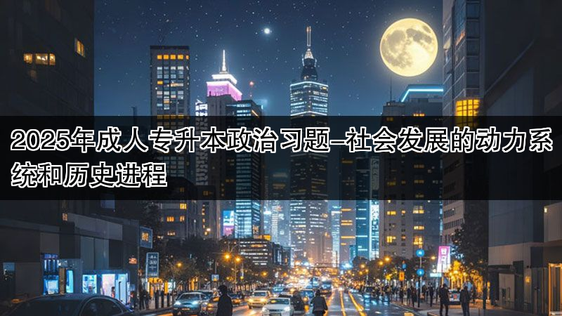 2025年成人专升本政治习题-社会发展的动力系统和历史进程