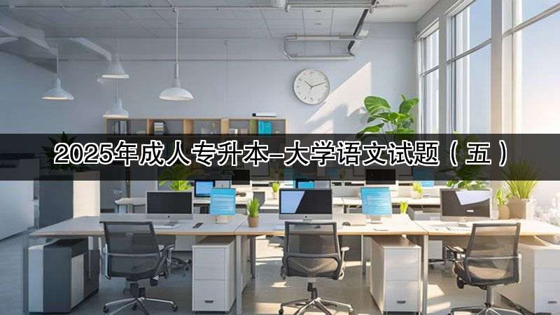 2025年成人专升本-大学语文试题（五）