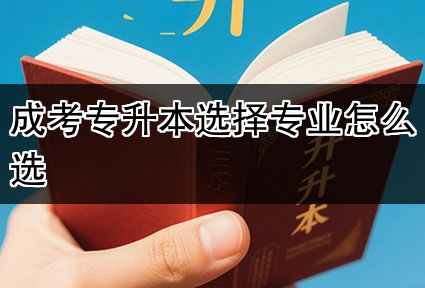 成考专升本选择专业怎么选